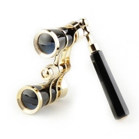 Veber Opera БГЦ 3x25 бинокль театральный лорнет черный/золотой