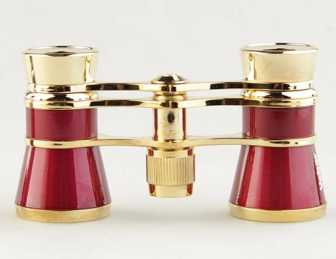 Veber Opera БГЦ 3x25 бинокль театральный красный/золотой