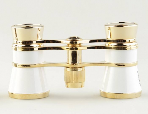 Veber Opera БГЦ 3x25 бинокль театральный белый/золотой